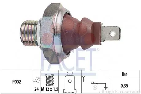 70026 Датчик давления масла OM 601/611 >03 FACET подбор по vin на Brocar