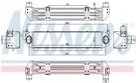96243 Радіатор наддуву NISSENS підбір по vin на Brocar