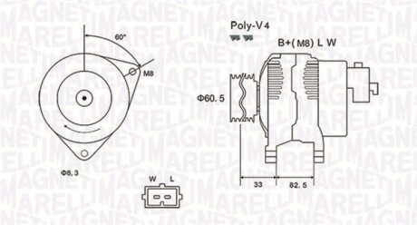 063731317010 Генератор MAGNETI MARELLI підбір по vin на Brocar