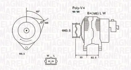 063731317010 Генератор MAGNETI MARELLI подбор по vin на Brocar
