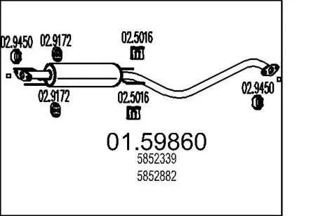 0159860 Резонатор MTS підбір по vin на Brocar
