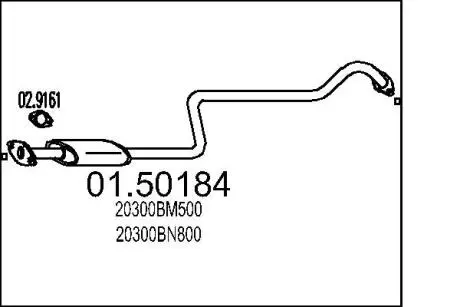 0150184 Резонатор MTS підбір по vin на Brocar