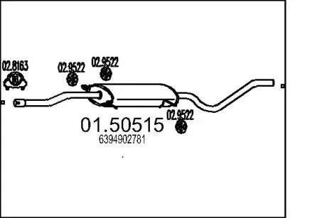 0150515 Резонатор MTS підбір по vin на Brocar