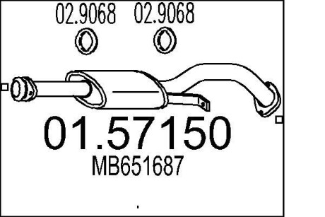 0157150 Резонатор MTS підбір по vin на Brocar