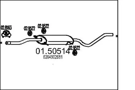 0150514 Резонатор MTS підбір по vin на Brocar