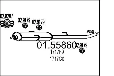 0155860 Резонатор MTS підбір по vin на Brocar