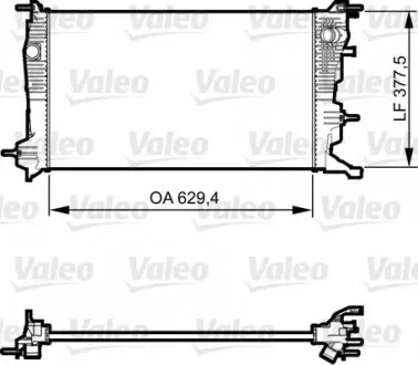 735607 Радиатор охлаждения Renault Scenic III/Megane III 1.2-1.4TCe/1.5 dCi 08- VALEO подбор по vin на Brocar