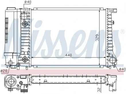60703A Радиатора NISSENS підбір по vin на Brocar