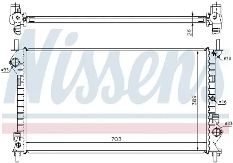 62021A Радіатор NISSENS підбір по vin на Brocar