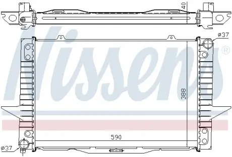 65536A Радіатор охолоджування NISSENS підбір по vin на Brocar