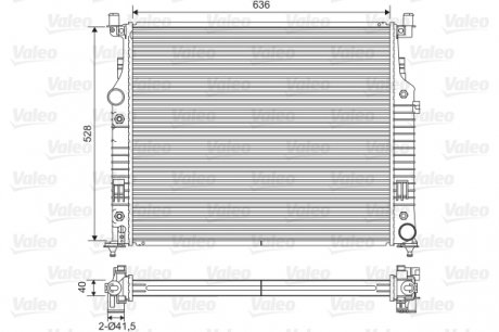701569 Радиатор охлаждения MB ML (W164) 3.0CDI 05-/5.5i 07- VALEO подбор по vin на Brocar