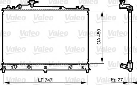 735577 Радиатор охлаждения Mazda CX-7 2.3 07-13 VALEO подбор по vin на Brocar