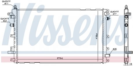 630772 Радіатор охолоджування NISSENS підбір по vin на Brocar