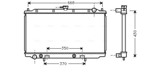 DN2196 Радиатор AVA COOLING подбор по vin на Brocar