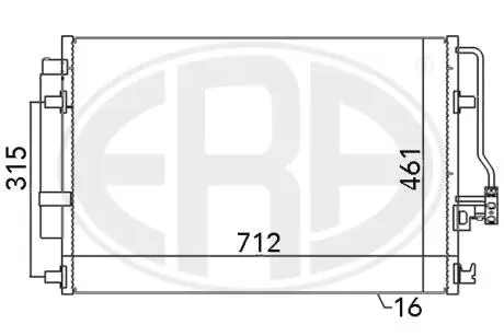 667110 Радіатор ERA підбір по vin на Brocar