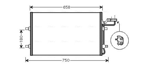 VO5140 Радиатор AVA COOLING подбор по vin на Brocar