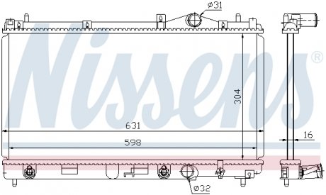609941 Радиатор NISSENS подбор по vin на Brocar