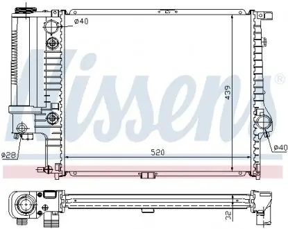 60709A Радиатор NISSENS подбор по vin на Brocar
