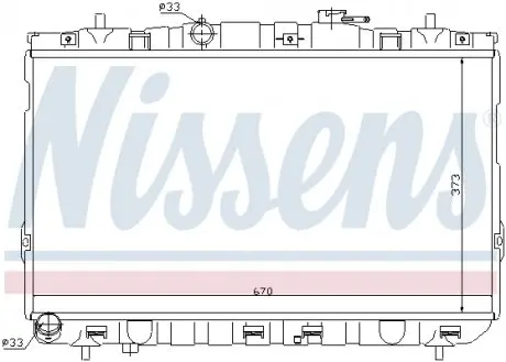 67467 Радіатор охолодження (вир-во Nissens) NISSENS підбір по vin на Brocar