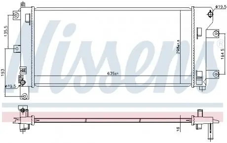 68773 Радіатор охолоджування NISSENS підбір по vin на Brocar