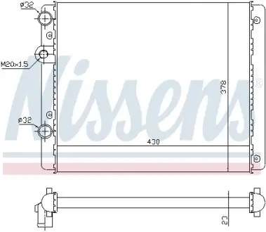 652341 Радиатор NISSENS подбор по vin на Brocar