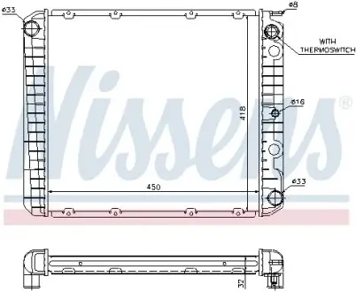 65525A Радіатор NISSENS підбір по vin на Brocar