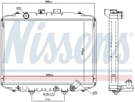 67034 Радіатор охолоджування NISSENS підбір по vin на Brocar
