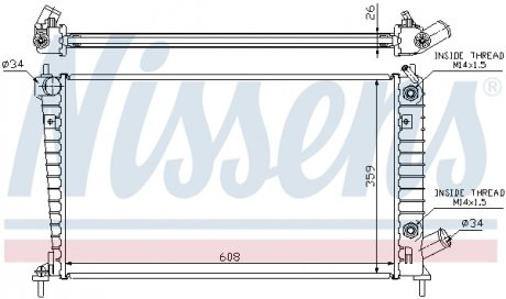 68005A Радіатор NISSENS підбір по vin на Brocar