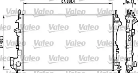 732879 Радіатор VALEO підбір по vin на Brocar