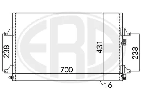 667106 Радіатор кондиціонера Renault Espace IV/Megane II 02- ERA підбір по vin на Brocar