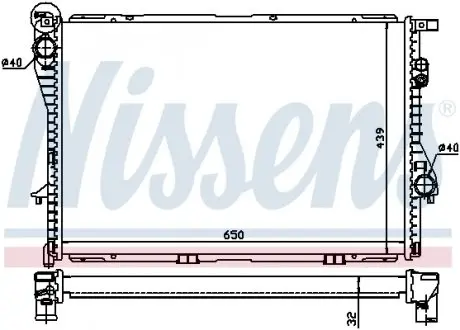 60603A Радіатор NISSENS підбір по vin на Brocar