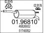Глушник Fiat Doblo 1.3D/1.9D 01- (задня частина) 01.96810