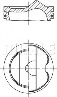 028PI00125000 Поршень (cyl. 4-6) MAHLE / KNECHT підбір по vin на Brocar