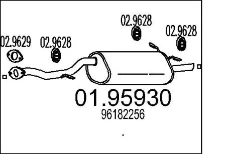 0195930 Глушник MTS подбор по vin на Brocar