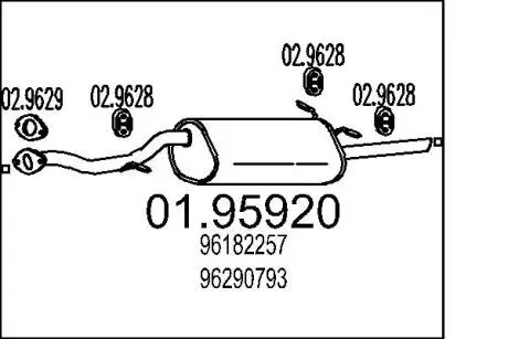 0195920 Глушник MTS підбір по vin на Brocar