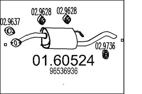0160524 Глушник MTS подбор по vin на Brocar