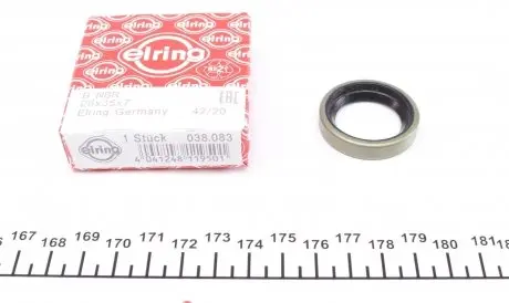 038083 Сальник КПП DAF (25х35х7) ELRING підбір по vin на Brocar