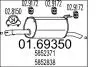 0169350 Глушник MTS підбір по vin на Brocar