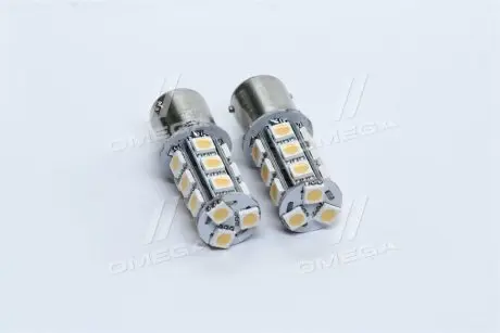 TP201S2524V Лампа LED покажчиків поворотів і стоп-сигналів S25 (18SMD) BA15S 24V WHITE 2шт. Блістер <TEMPEST> TEMPEST підбір по vin на Brocar