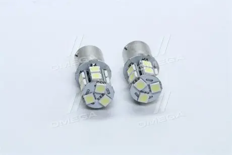 TP201S2512V Лампа LED покажчиків поворотів і стоп-сигналів (12SMD) BA15S 12V WHITE 2шт. блістер <TEMPEST> TEMPEST підбір по vin на Brocar