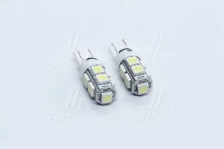 TP215T1012V Лампа LED б / ц габарит і панель приладів T10 9SMD W5W 12V WHITE 2шт. блістер <TEMPEST> TEMPEST підбір по vin на Brocar