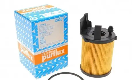 L343C Фильтр масляный Citroen Berlingo/Peugeot Partner 1.4/1.6 (L343A) PURFLUX підбір по vin на Brocar
