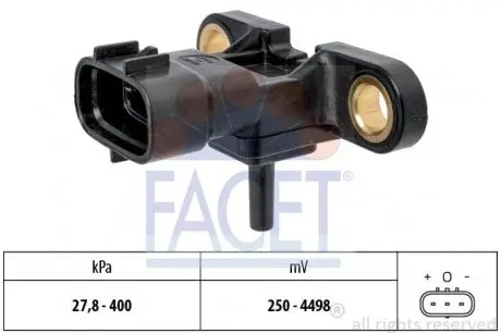 103214 Датчик тиску наддуву Auris/Avensis/Corolla/ Land Cruiser/RAV4 1.4-4.5 01- FACET підбір по vin на Brocar