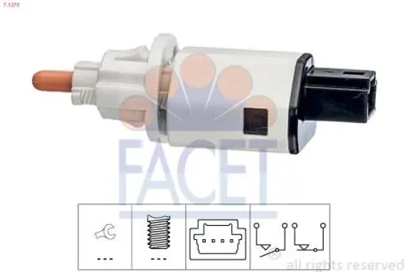 71275 Датчик стоп-сигналу Renault Megane/Fluence/Grand Scenic/Scenic 1.2-2.0 98- FACET підбір по vin на Brocar