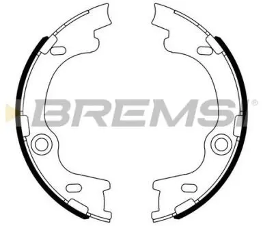 GF0804 Колодки ручного тормоза Hyundai i30, ix35, Tucson 07- /Kia CEE"D 06- BREMSI подбор по vin на Brocar