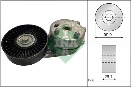 534066810 Натяжитель ремня генератора Land Rover Discovery/Range Rover 2.7/3.0 04- INA подбор по vin на Brocar