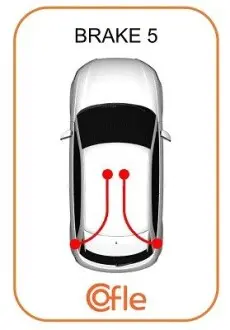 176055 Трос ручного гальма зад. KIA CERATO 04 - (+ABS) Пр. (1540/1375) COFLE підбір по vin на Brocar