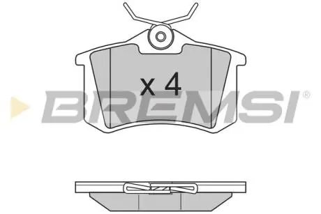 BP2807 Тормозные колодки зад. Caddy III/IV/Passat/Audi A4/A6 (Lucas) BREMSI подбор по vin на Brocar