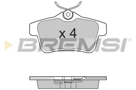 BP3387 Гальмівні колодки зад. Citroen C4 09-/Peugeot 3008 09- (TRW) BREMSI підбір по vin на Brocar