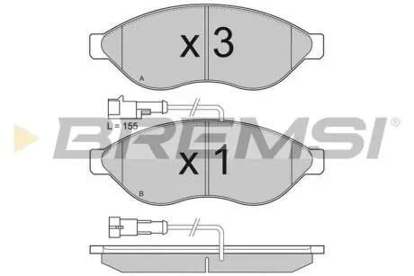 BP3285 Гальмівні колодки перед. Jumper/Ducato/Boxer 06- (1.1-1.5t) BREMSI підбір по vin на Brocar